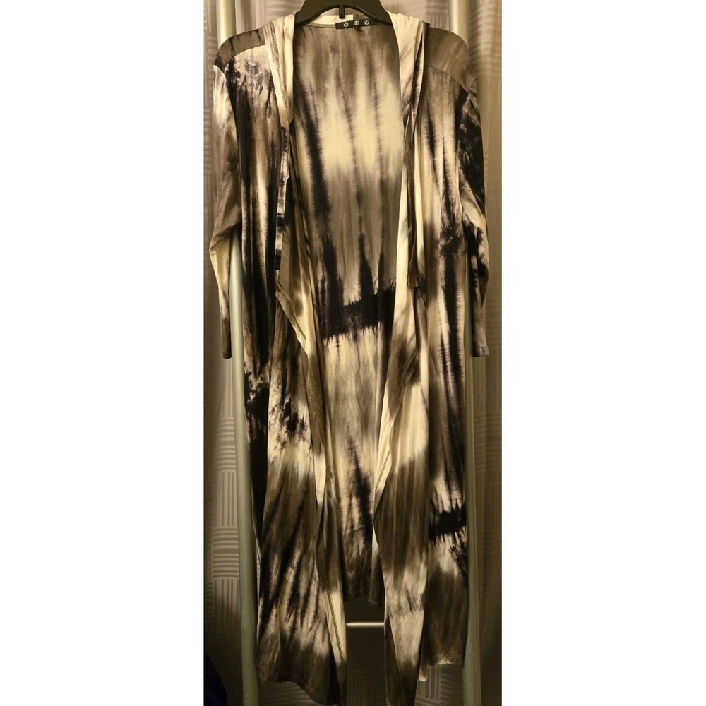 Coin 1804 Tie Dye Cardigan Jacket Hoodie Festival Boho Indie Stretch Large Multi